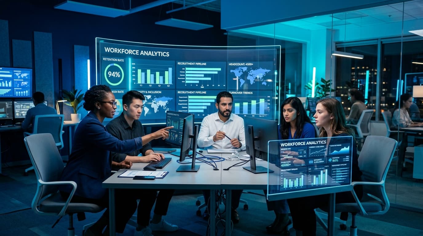 HR Analytics & Workforce Intelligence Dashboard Background
